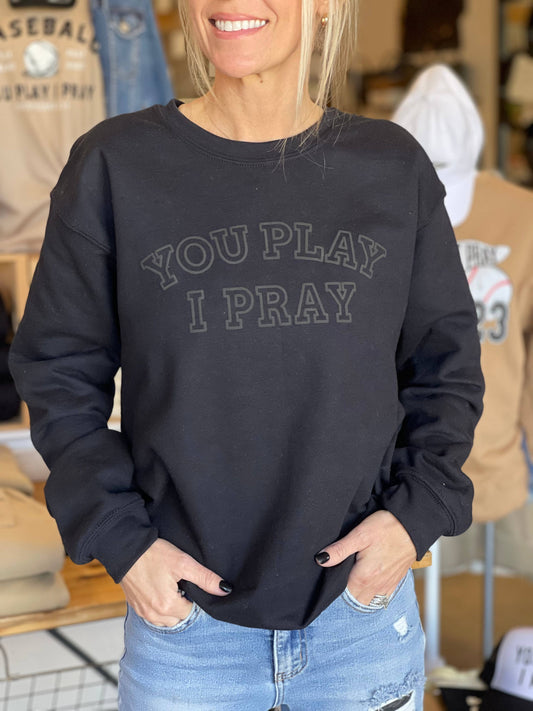 Collegiate Puff Sweatshirt | Black: Christian Sports Apparel