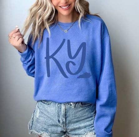 KY Flo Blue Sweatshirt: Blue