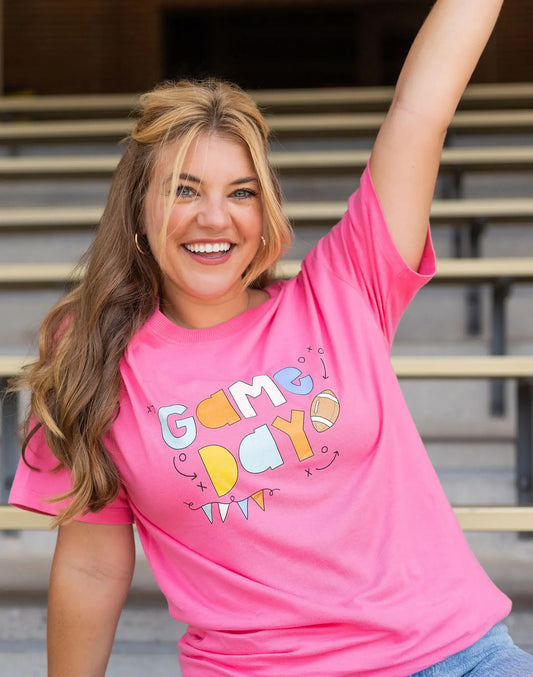 Game Day Callie Tee - Pink