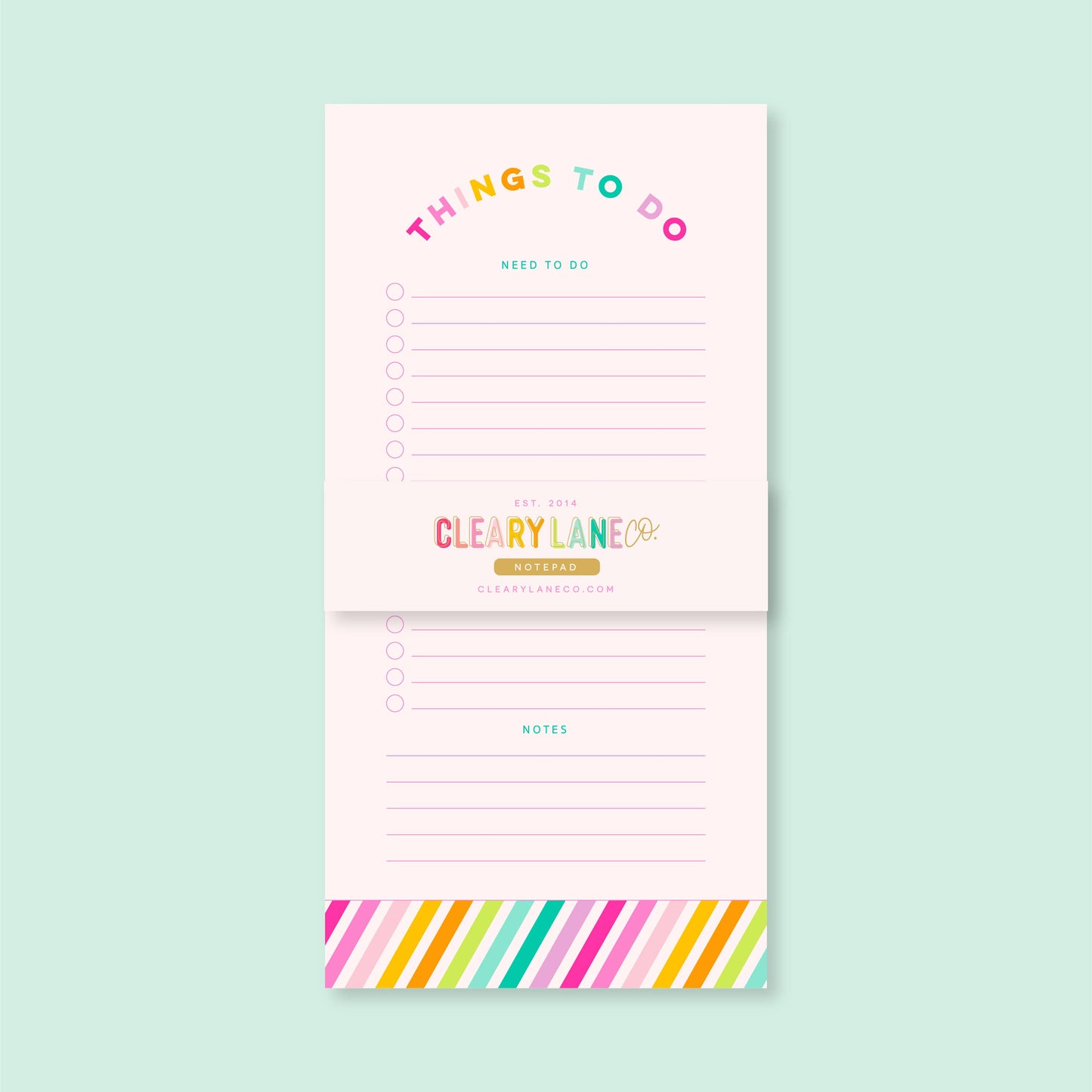 List Notepad | Rainbow Stripes